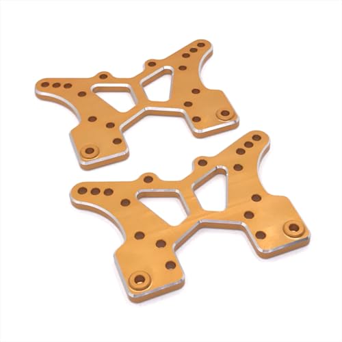 BritBolt 2pcs Metall -Upgrade vordere Hinterradaufhängung Klammern EA1004A kompatibel mit 1 10 J3 RC -Autoteilen Ersatzzubehör für Fernbedienungsfahrzeuge(Yellow) von BritBolt