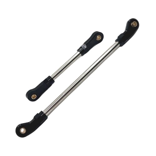 BritBolt 2pcs Metall Vorderachse Lenkstange Servo -Stange RC -Autoteile kompatibel mit 1 10 Skala R1001 R1002 R1003 Modelle Ersatz -Upgrade -Zubehör(Black) von BritBolt