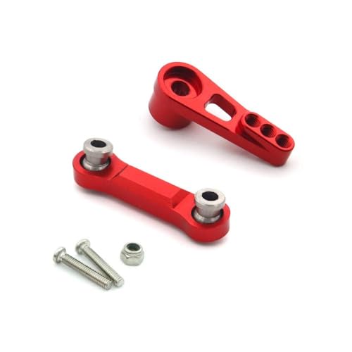 BritBolt 2pcs Metalllenker Servo Arm und Servo -Stabset Set kompatibel mit 1 18 -Skala -RC -Cars -Modellen 184011 A949 A959 A969 A979 K929 A959 B A979 B Upgrade -Teile auf Upgrade -Teile(Red) von BritBolt
