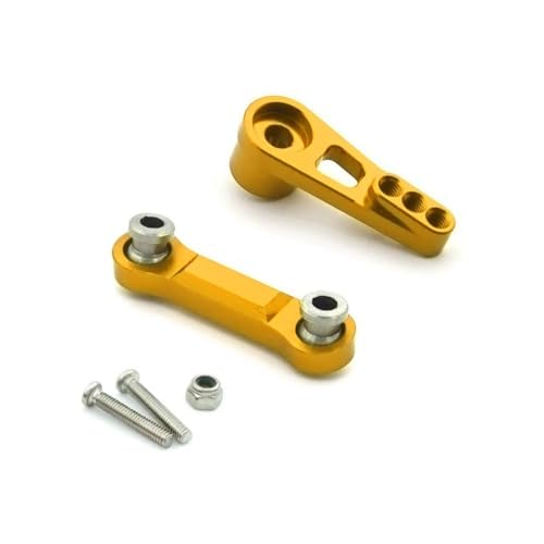 BritBolt 2pcs Metalllenker Servo Arm und Servo -Stabset Set kompatibel mit 1 18 -Skala -RC -Cars -Modellen 184011 A949 A959 A969 A979 K929 A959 B A979 B Upgrade -Teile auf Upgrade -Teile(Yellow) von BritBolt