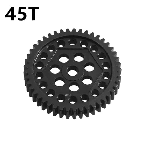 BritBolt 32p 0,8 m Metallstahl 39T 45T Spur Gear Hauptgetriebe 8053 kompatibel mit 1/10 Skala RC Crawler Car Upgrade Teile TRX6 Ersatzzubehör(M0.8 45T) von BritBolt