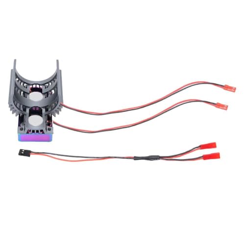 BritBolt 36 mm RC -Motorkühlventilator mit verlängertem Kühlkörper DC 7V Dual Speed -Lüfter kompatibel mit 380 540 550 3650 3660 3674 Motormodelle(Gris Clair) von BritBolt