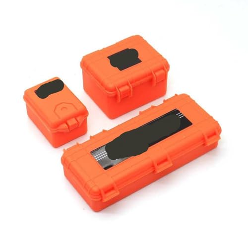 BritBolt 3pcs 1 10 Skala RC -Autozubehör für Plastikwaffen -Aufbewahrungsboxen kompatibel mit CC01 D110 90046RC -Models Schrauborganisator Gehäuse(Orange) von BritBolt