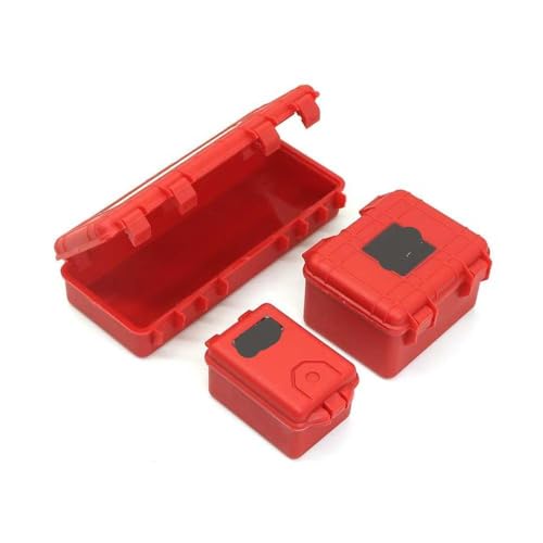 BritBolt 3pcs 1 10 Skala RC -Autozubehör für Plastikwaffen -Aufbewahrungsboxen kompatibel mit CC01 D110 90046RC -Models Schrauborganisator Gehäuse(Red) von BritBolt
