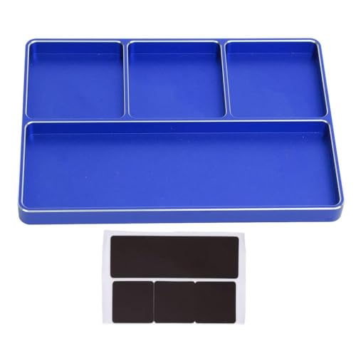 BritBolt 4 Gitter -Aluminiumschraubenschale mit Magnetpad für 1/10 1/8 RC -Modelle mit RC -Autos und Flugzeugen kompatibel(Blue) von BritBolt
