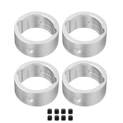 BritBolt 4 Stück Metall Getriebe Tasse Verstärkungsring Differential Tasse Hülle Upgrade -Teile kompatibel mit 1/5 1/6 XRT RC -Autos(Silver) von BritBolt