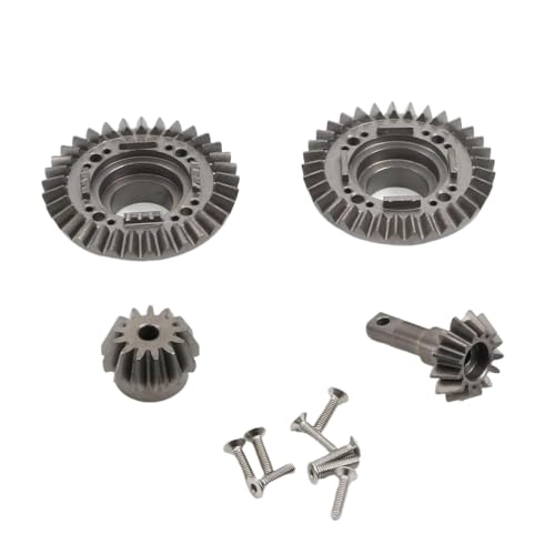 BritBolt 40cr Stahldifferentialrunde und Ausgangsgetriebe Set 8578 8579 kompatibel mit 1/7 -Skala RC Desert Racer Car Teile Accessoires UDR -Modell(Front and Rear) von BritBolt