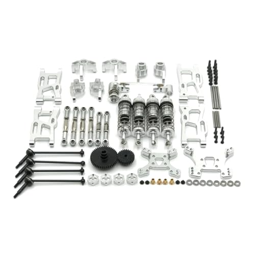 BritBolt 44T 27T Metal Getriebe Welle 14 Pack -Upgrade -Teile kompatibel mit 144010 144011 144002 124017 124019 RC -Automodelle(Silver) von BritBolt