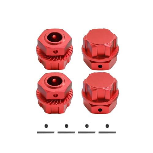 BritBolt 4PCS 24 -mm -Metallrad -Hex -Hub -Hub -Adapter, kompatibel mit 1 5 -Skala -RC -Cars -Teilen für 8S -Modelle wie Outcast 8s(Red) von BritBolt