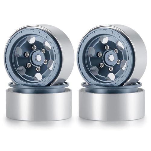 BritBolt 4pcs 1,0 -Zoll -Perldlock -Rand -Randznaben von 1 18 und 1 24 RC -Crawler -Autos von 1 18 und 1 24 Skala wie SCX24 AX24 FMS -Modelle Ersatzteile aufbauen(No.3-Titanium) von BritBolt