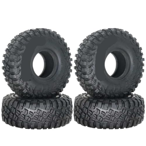 BritBolt 4pcs 1,9 Zoll 118 mm Gummireifen kompatibel mit 1 10 Skala Rock Track II 90046 90047 Modelle passt zu Yikong TRX6 RC -Autoreifen von BritBolt