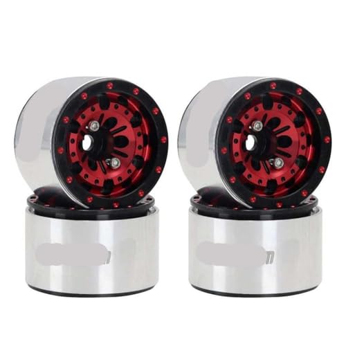 BritBolt 4pcs 1 Zoll Metallräder Hub Rim -Upgrade für 1 18 RC Crawler Car kompatibel mit -Models SCX24 FMS Crawler Upgrade Teile(D-4pcs) von BritBolt