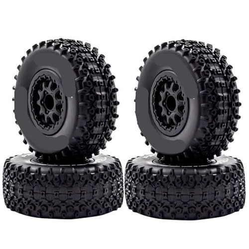 BritBolt 4pcs 112mm 1/10 Kurzzeitreifen mit 12 -mm -Hex -Rädern, die mit 110 -Skalen -RC -Autos wie 727 10SC und ähnlichen Modellen kompatibel sind(C 4pcs) von BritBolt