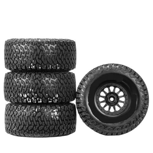 BritBolt 4pcs 135x59mm Off -Straßenreifen und Räder setzen mit 1/7 -Skala -RC -Kurzzeitmodellen für UD -Stile kompatibel(Type A Black) von BritBolt