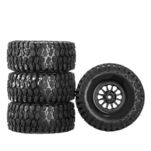 BritBolt 4pcs 135x59mm Off -Straßenreifen und Räder setzen mit 1/7 -Skala -RC -Kurzzeitmodellen für UD -Stile kompatibel(Type B Black) von BritBolt