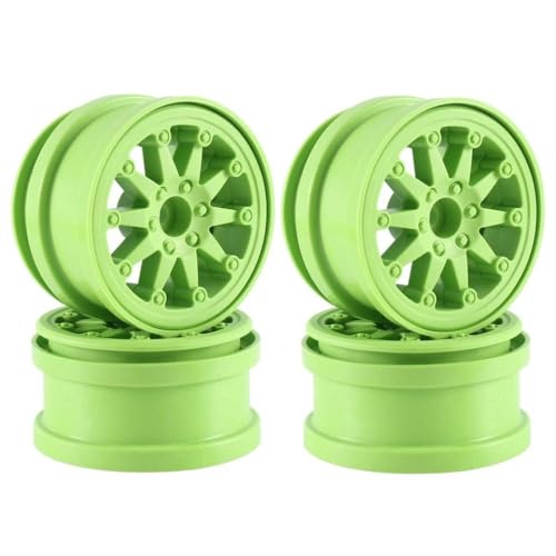 BritBolt 4pcs 2,2 -Zoll -Kunststoff -Perldlock -Rad -Hub -Randkabine mit 1 10 -Skala -RC -Crawler -Auto und ähnlichen Off -Straßenmodellen wie Wraith RR10 RBX10 kompatibel(Green) von BritBolt