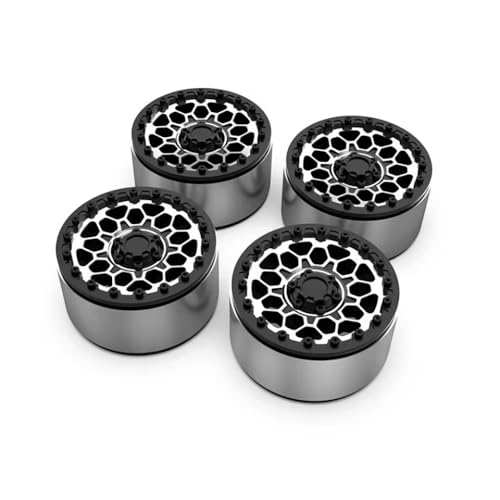 BritBolt 4pcs 2,6 Zoll 17mm Aluminiumrad -Radnaben -Reifenadapter -Adapter kompatibel mit 1/7 -RC -Modell Rock Crawler -Upgrade -Teilen für MK07(Silver) von BritBolt