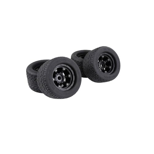 BritBolt 4pcs 200x120 mm auf der Straße abseits der Straßenräder Reifen für 1 5 Skala RC -Autos kompatibel mit max. X TRX -Models Fahrzeugteile(Tire with Red Nut) von BritBolt