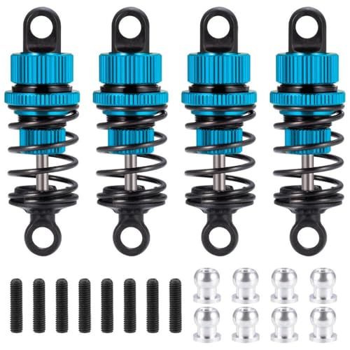 BritBolt 4pcs Aluminium Öldämpfer Stoßdämpfer Set 50 mm 52 mm kompatibel mit 1 10 Skala M03 M04 M05 M06 RC Model Cars Ersatzteile Upgrade -Teile(52mm-Blue) von BritBolt