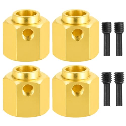 BritBolt 4pcs Messing 12mm Rad Sechskantantriebsadapter erweitert 5 6 7 8 9 10 11 12 15 20 mm für 1 10 Skala RC Crawler Car Teile kompatibel mit verschiedenen Modellen(12mm) von BritBolt