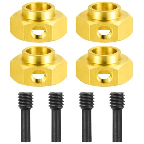 BritBolt 4pcs Messing 12mm Rad Sechskantantriebsadapter erweitert 5 6 7 8 9 10 11 12 15 20 mm für 1 10 Skala RC Crawler Car Teile kompatibel mit verschiedenen Modellen(5mm) von BritBolt