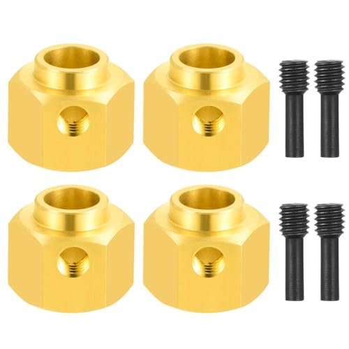 BritBolt 4pcs Messing 12mm Rad Sechskantantriebsadapter erweitert 5 6 7 8 9 10 11 12 15 20 mm für 1 10 Skala RC Crawler Car Teile kompatibel mit verschiedenen Modellen(9mm) von BritBolt