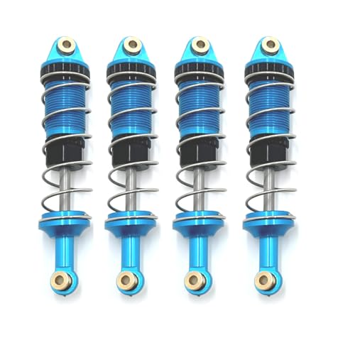BritBolt 4pcs Metall -Upgrade Hydraulischer Stoßdämpferteile kompatibel mit Mn 1 12 Mn128 Mn86 G500 RC Car Fernsteuerungsbehörde Zubehör(Blue) von BritBolt