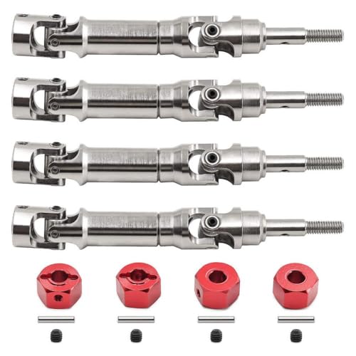 BritBolt 4pcs Stahl Metallantriebswellen -Upgrade -Teile für RC -Autoantriebswelle kompatibel mit Modellen des Maxx -Stils(Red) von BritBolt