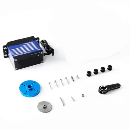BritBolt 80 kg 15T Metall HV Drehmoment bürstete wasserdichte Kernmotorservos kompatibel mit 1 5 1 6 Skala RC Modell Cars Scx6 GX Yipin Zubehör(Blue) von BritBolt