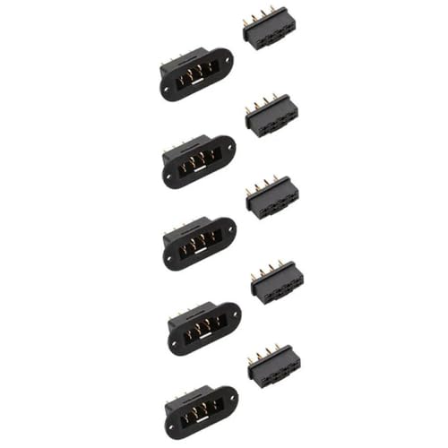 BritBolt 8Pin MPX -Stecker männlicher weiblicher Stecker 5pairs mit rot schwarzer Schale geplant(5pairs Black) von BritBolt