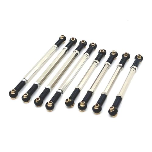 BritBolt 8pcs Metall -Upgrade -Teile einstellbare Chassis -Verknüpfung für 1/12 Skala RC -Auto -kompatibel mit MN128 MN86 G500 Models Fernbedienungsfahrzeugzubehör(Black) von BritBolt