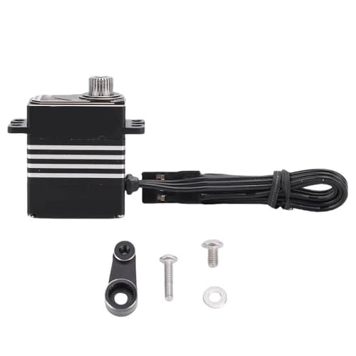 BritBolt 9 kg RC Digitales Servo mit ARM IP66 wasserdichte Metallausrüstungs -Servo -Ersatzteil kompatibel mit 1 18 -Skala -Crawler -Autos und ähnlichen Modellen(Black) von BritBolt