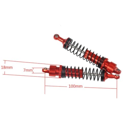 BritBolt 90 mm 100 mm 110 mm 120 mm Metallschockdämpfer für 1 10 Skala RC Crawler Car kompatibel mit CC01 Wraith TRX6 -Modellen(100mm 1PCS) von BritBolt