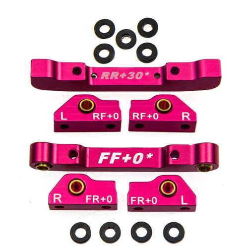 BritBolt Aluminium vordere und hintere Suspensionshalterung FF+0/+30 kompatibel mit 1 10 Skala D4 RC Crawler Sport Car Upgrade -Teile(Front and Rear) von BritBolt