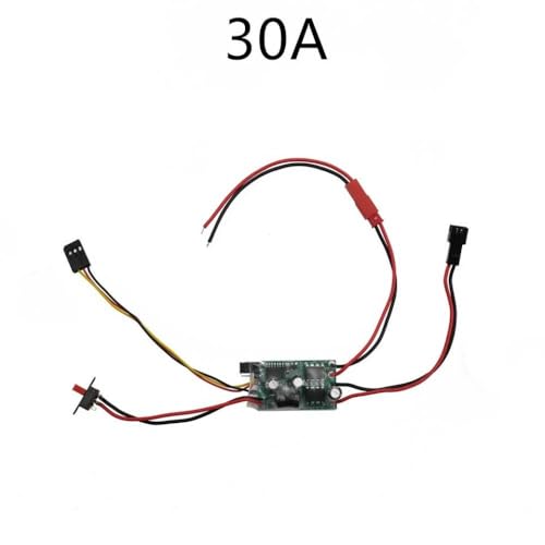 BritBolt C14 C24 C64-1 B24 B16 B36 D12 MN99S MN 16A 30A gebürstete ESC-Speed-Controller kompatibel mit 1 12 1 16 Skala RC-Cars-Teilezubehör für Fernbedienungsfahrzeuge kompatibel(30A) von BritBolt