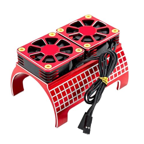 BritBolt Dual Cooling Lüfter 4985 1717 Motor Kühlkörper für 1 5 Skala RC -Auto -Upgrade -Teile, die mit 6S 8S -Modellen wie Ausgestoßenen kompatibel sind(Red) von BritBolt