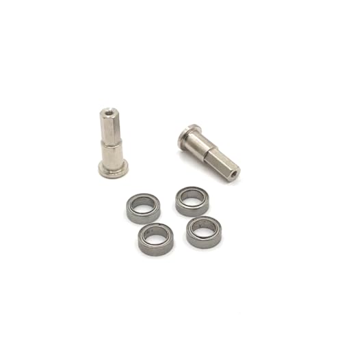 BritBolt Ersatzmetall -Upgrade vordere Lenkscheibe Achse Lager RC -Autoteile kompatibel mit D12 1 10 Skala Fernbedienungsfahrzeugzubehör(Argent) von BritBolt