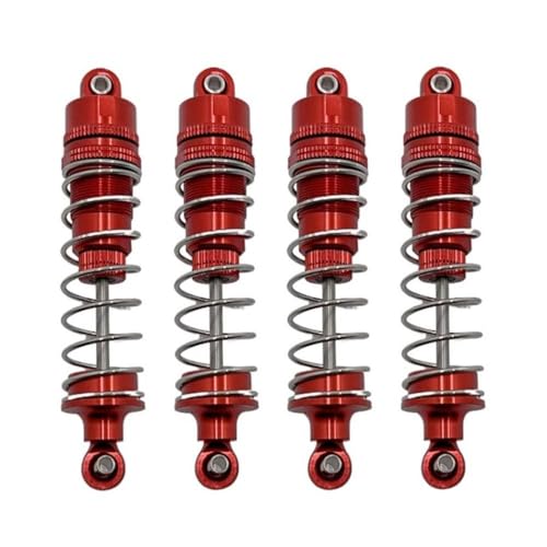 BritBolt HB Toys R1001 R1002 R1003 4PCS Metallöl -Stoßdämpfer Dämpfer -Upgrade -Teile für 1 10 -Skala RC -Auto kompatibel mit verschiedenen Modellen(Red) von BritBolt