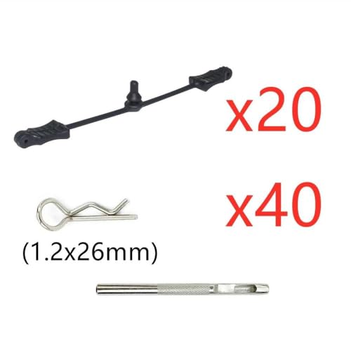 BritBolt Hyper 16208 16209 16210 14209 16101 16889 20pcs 30pcs Gummi -Karosserie -Clip -Halter -Set mit 1 14 1 16 -Skala -RC -Autos und LKW -Zubehör kompatibel(A) von BritBolt
