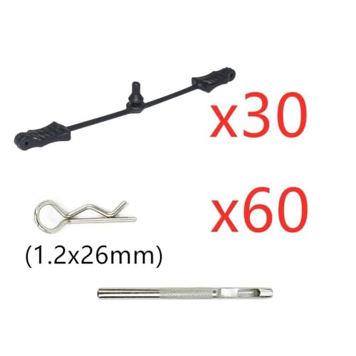 BritBolt Hyper 16208 16209 16210 14209 16101 16889 20pcs 30pcs Gummi -Karosserie -Clip -Halter -Set mit 1 14 1 16 -Skala -RC -Autos und LKW -Zubehör kompatibel(B) von BritBolt