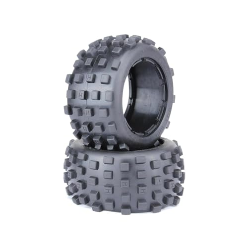 BritBolt Knobby Reifen Hautset vorne 170 x 60 Heck 170x80 für 1 5 Skala RC -Autos kompatibel mit Rovan Kingmotor 5B -Models außerhalb der Straße Fahrzeugteile(Rear) von BritBolt