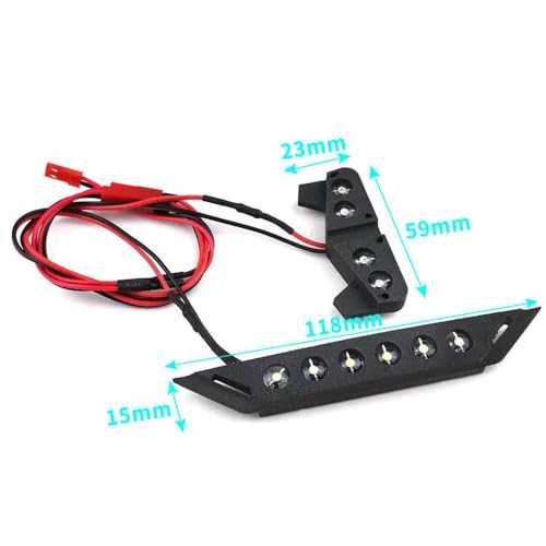 BritBolt LED-Lichtstange vorne und hinten für 1/10-Skala-RC-Crawler-Autos mit 4x4 2WD VXL XL-5-Modellen DC 3-5V-Stromversorgung kompatibel von BritBolt
