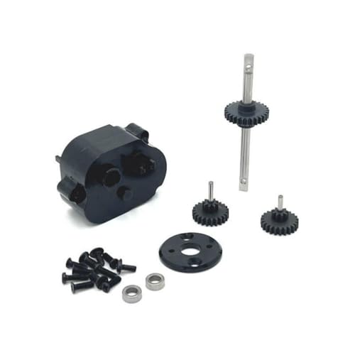 BritBolt MN168 MN82 MN78 MN99S Metal Getriebegetriebe mit 370 Motorhalterung für 1 12 -Skala -RC -Auto -Upgrade -Teile, die mit verschiedenen RC -Modellen kompatibel sind(Black) von BritBolt