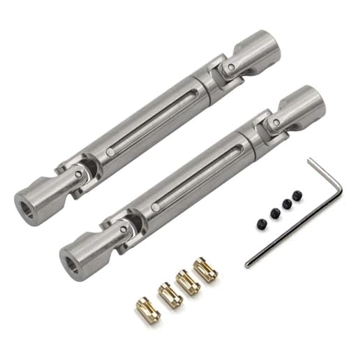 BritBolt MN168 MN82 MN78 Metallantriebswelle für 1 12 -Skala -RC -Autos 3 mm bis 4 mm Wellenhülle Antriebswellen -Upgrade -Teile, die mit verschiedenen RC -Modellen kompatibel sind(Silver) von BritBolt