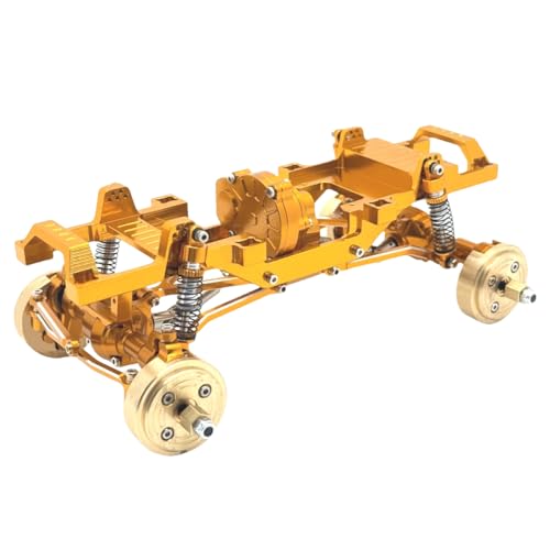 BritBolt Metal -Getriebe -Upgrade -Kit Dual Speed -Getriebe mit Vollmetall -Chassis kompatibel mit 1/24 skalierenden RC -Autos wie FMS XQ -Serien Fernbedienung Fahrzeugteile(Yellow) von BritBolt