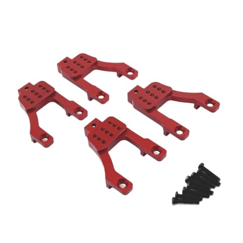 BritBolt Metal -Upgrade -Federung Halterungen vorne und hinten für 1/12 Skala -RC -Auto kompatibel mit MN -Serienmodellen, einschließlich MN128 MN86 G500 Fernbedienungsfahrzeugteile(Red) von BritBolt