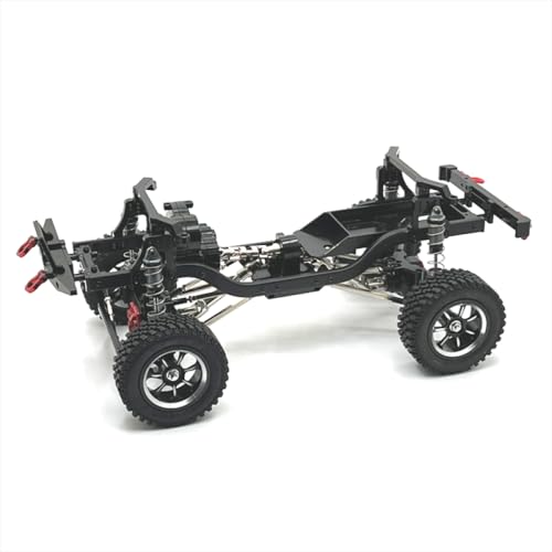 BritBolt Metall -Chassis -Rahmen -Upgrade -Teile für 1/12 Skalierungs -RC -CAR -Cars kompatibel mit Mn Mn1/12 Mn128 MN86 G500 Models Fernbedienungsfahrzeug -Ersatzzubehör(Black) von BritBolt