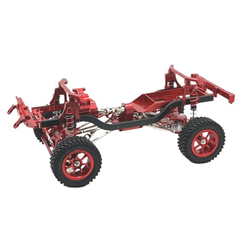 BritBolt Metall -Chassis -Rahmen -Upgrade -Teile für 1/12 Skalierungs -RC -CAR -Cars kompatibel mit Mn Mn1/12 Mn128 MN86 G500 Models Fernbedienungsfahrzeug -Ersatzzubehör(Red) von BritBolt