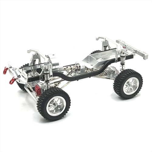 BritBolt Metall -Chassis -Rahmen -Upgrade -Teile für 1/12 Skalierungs -RC -CAR -Cars kompatibel mit Mn Mn1/12 Mn128 MN86 G500 Models Fernbedienungsfahrzeug -Ersatzzubehör(Silver) von BritBolt