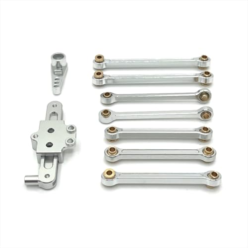 BritBolt Metall Feste Stangenlenker -Servo Arm RC -Autoteile für 124006 12423 12427 12428 kompatibel mit RC -Fahrzeugzubehör kompatibel(Argent) von BritBolt